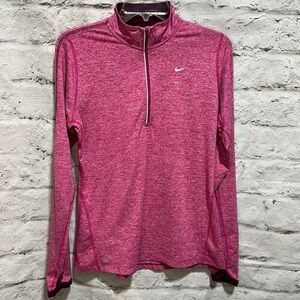 Nike pink running dri fit quarter 1/4 zip size medium